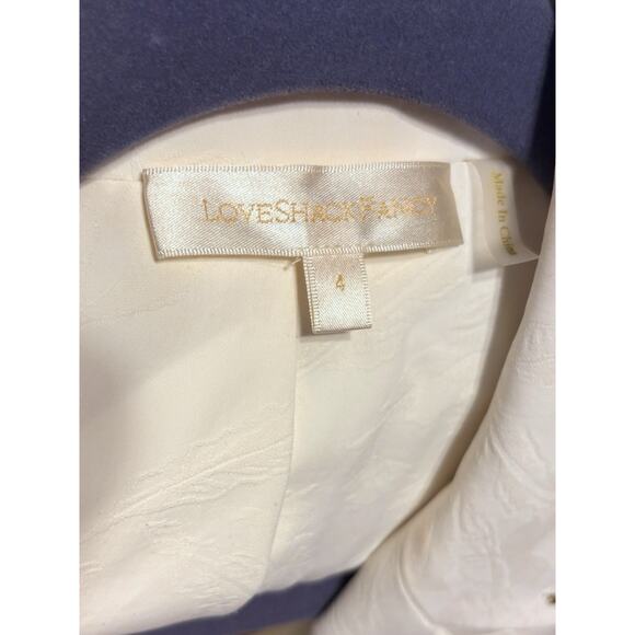 LoveShackFancy Lula Blaze In Antique White Lace Trim Single Button Size 4 - Picture 4 of 6